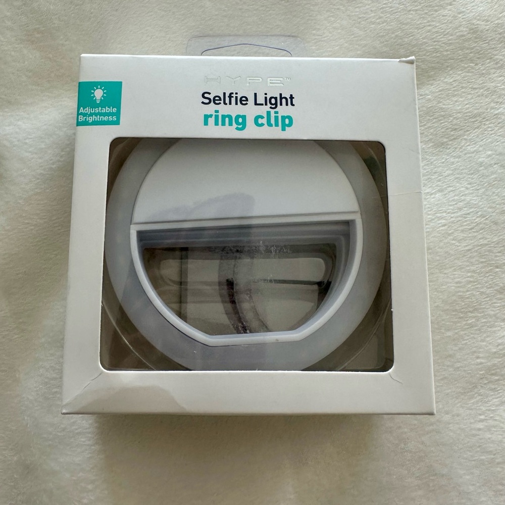Hype Adjustable Brightness White Selfie Ring Clip. NWOT